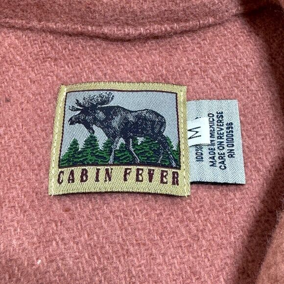 Cabin Fever Sweater Heavyweight Size Medium Acrylic Pink Hummingbirds Flowers - Picture 6 of 9